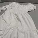 Arshiner Girls Tie Back Short Sleeve Ruffle Hem Off Shoulder Casual Elegant Dresses 4-12 Years (6-7 Years)