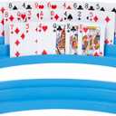 Three-Layer Design Playing Cards HoldersPlaying Card Holder for Kids Adults Hands Free Card Holder for Family Card Game Nights Poker Parties (Blue(2pack))