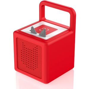 Silicone Case for Toniebox Audio Player, Shockproof Anti-Slip Protective Cover for Toniebox Audio Player, Durable Soft Silicone Sleeve with Easy to Carry Handle (Red)