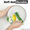 Artoid Mode Lemons Happy Sukkot Kitchen Towels Dish Towels, 18x26 Inch Hebrew Etrog Lulav Decoration Hand Towels Set of 2