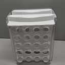 HOMQUEN Egg Holder, Clear Plastic - 2 Layer/40 Grid Egg Tray & Fresh Storage Box for Fridge