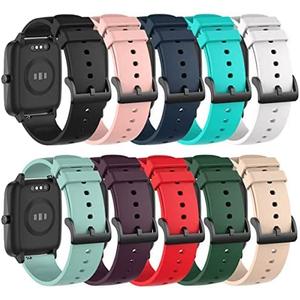 RuenTech Compatible with ZOSKVEE P95/Motast P99/Jugeman P99/Togala P99/CASCHO P98 Smart Watch Bands Women&Men, Replacement Silicone Straps Waterproof Wristbands for Smartwatch（10-Pack）