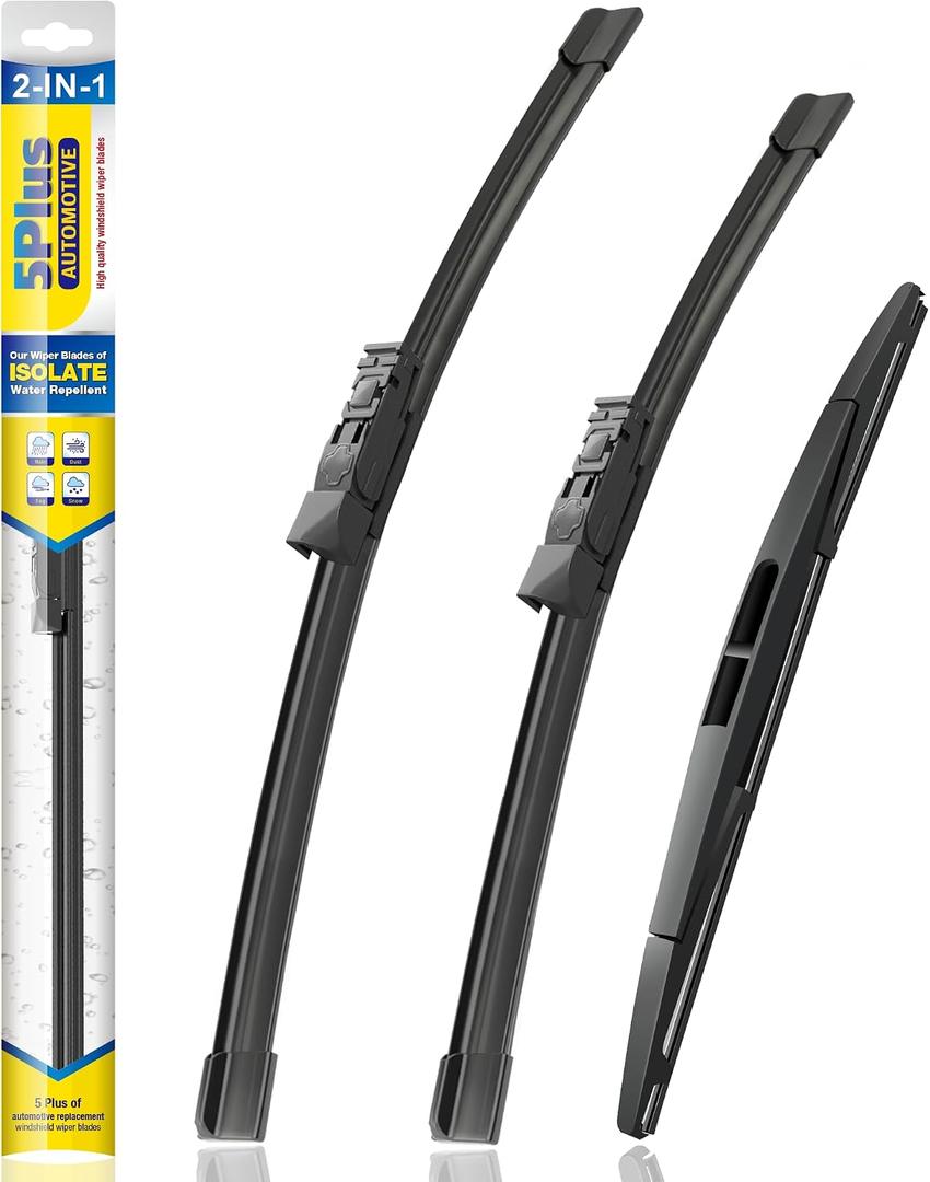 5 PLUS Silicone Windshield Wiper Blades Replacement for 2024 2023 2022 2021 2020 2019 SUBARU Forester Wiper Blades(Set of 3),Automotive Replacement Windshield Wiper Blades-26"/17"/14"