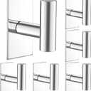 VAEHOLD Wall Towel Hooks, Heavy Duty Sticky Holder Waterproof Towel Hooks for Hanging Coat, Clothes, Closet Hook Wall Mount for Kitchen (Chrome, 6 Pack)