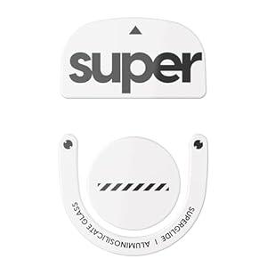Superglide Glass Mouse Skates - Consistent Controllable Glide, Polished Round Edge, Super Balanced Gaming Mouse Feet with Durable Sole for Logitech G Pro X Superlight2 (Type-C, White)