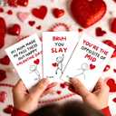 Funny Valentine's Day Cards Set, 24 Pack, 24 Design with Slang Phrases, 3.5x5 inch, Kids Classroom Exchange