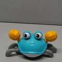 Hirger Crawling Crab Baby Toy, Tummy Time Toy for Infant 3 6 9 12 18 24 Month, Walking Dancing Interactive Sensory Crab with Light Music, Birthday Gift for Toddler Boy Girl 1 2 3 (Green)