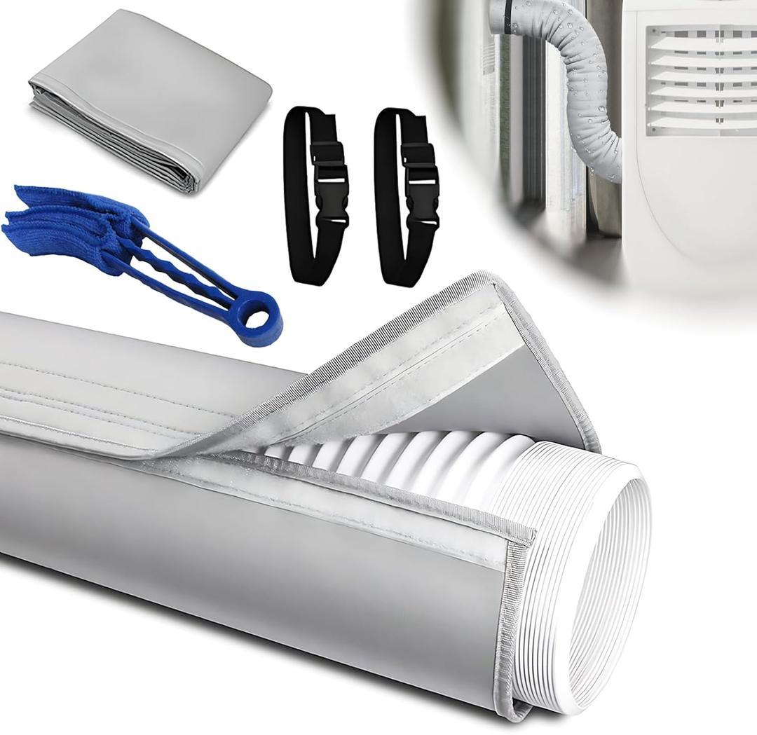 Air Conditioner Hose Cover 1 PC, Waterproof & Heat Insulating AC Hoses Cover Fit for 5 & 5.9 inch AC Hoses, Efficient Installation, Easy to Clean & Store