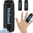 2PCS Finger Sleeves Gel Ice Pack, Lasting Cold Compress Freeze Sleeve, Reusable Finger Brace Ice Packs for Injuries, Arthritis, Tendonitis, Gout, Sprains, Middle Protectors (Black)