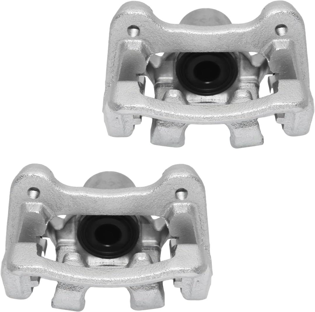 2x Brake Caliper with Bracket Compatible with 2011-2015 Hyundai Sonata, 2011-2015 Kia Optima|Brake Calipers for 19-B6457 & 19-B6456|Rear Brake Caliper Driver and Passenger Side
