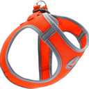 Kruz Dog Harness (Chest 16"-17", Weight 1015 lbs) Athletica Adjustable Heavy Duty No Choke Puppy Vest for Small Dogs Lightweight Air Mesh, Reflective, Puppy Essentials  Orange, Medium