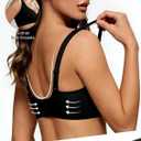 2026 Women Seamless Wireless Push Up Bras Deep V No Underwire Supportive Everyday Bra Full Coverage Plunge Bralettes (Black)
