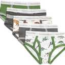 Burt's Bees Baby Boys' Underwear Set - Breathable 100% Organic Cotton Undies, Pack of 5 for Toddler 4-5T