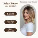 Glueless Bob Human Hair Wigs Short Golden Straight with Brown Roots Lightweight Natural Look for Women Daily Use (Blonde,10inch)