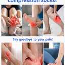 Compression Toe Socks for Men and Women 15-20mmHg, 3 Pairs, Knee High Five Finger Stockings, Medium