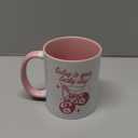 Trendy Pink Cherry Coffee Mug Gifts for Women Girls, Retro Magic 8 Ball Ceramic Coffee Mug, Preppy Coffee and Tea Mug, 11oz Ceramic Cup Pink