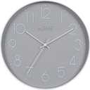 La Crosse Technology 12-Inch Everly Silent Analog Gray Quartz Wall Clock - 404-3831-INT