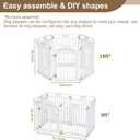 Pet Playpen with Door Dog Foldable Puppy Playpen for Puppies and Small Dogs 6-Panels Easy Assemble Easy Storing for Indoor and Outdoor (6 Panels)