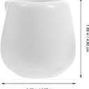 Hemoton Mini Ceramic Creamer Cup with Handle 1.9Oz Small Sauce Spoon for Serving Syrup Milk and Condiments in Kitchen and Dining
