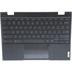 Replacement for Lenovo 100e Chromebook 2nd Gen 81MA Laptop Upper Case Palmrest Keyboard Touchpad Assembly Part 5CB0T79741 Black