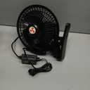 XGGYA 12 Volt Oscillating Fan, 6" Portable Car Fan With Car Cigarette Lighter, 360° Cooling Ventilation, Car DC Clip Fan, 12v Fan for Truck,RV,Car (Cord Length 5FT)