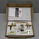 Moquin Brushed Gold Square Front Door Handle Set, Heavy Duty Entry Door Handleset with Keys, Exterior Door Lock with Single Cylinder Deadbolt, Satin Brass Reversible Door Lock for Right & Left Door