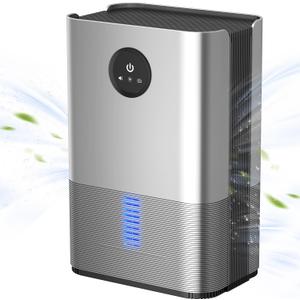 PTHRAOUTA Small Dehumidifier with Drain Hose, (850 sq.ft) Portable Mini Dehumidifiers for Home Auto-off Odor Removal 2 Duak-Core Safe Drainage deshumificador for Bathroom RV Closet Indoor, 50 OZ