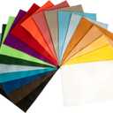 John Bead 50pcs 9"x12" Felt Fabric Sheets Assorted 17 Colors Felt Pads for DIY Craft Supplies Sewing School Projects (Value Pack Colors)