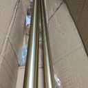 Heavy Duty Double Curtain Rods, 1 1/8IN Diameter Nonadjustable Dual Window Rods 48IN/4FT Length with Luxury Adjustable Brackets, Warm Gold