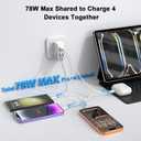 4-in-1 Retractable Wall Charger, 40W Retractable iPhone Charger Wall Plug with Dual 3ft Lightning + Type C Charging Cables, 4-Ports USB C Charger Foldable Block for iPhone 17 16 15 14 13 12 11 8 7