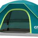 CAMPROS CP Tents for Camping 2/4/6 Person Tent Waterproof Windproof Double Layer Camping Tent, Easy Setup Dome Tent with Large Mesh Windows & Wider Door for Outdoor Camping & Hiking (Tea Blue)