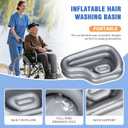 Inflatable Portable Shampoo Bowl, Hair Washing Bowl with Drain Hose & Neck Support, PVC Inflatable Shampoo Bowl for Bedridden Patients, Disabled, Seniors, Kids, Home Care, Large