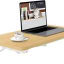 TEAMIX Wall Mounted Folding Table, Floating Desk for Small Spaces, Drop Leaf Dining Table for Kitchen Fold Down Laundry Shelf with Heavy-Duty Brackets (23.6"W x 11.8"D, Maple)