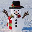 Snowman Decorating Kit, 16Pcs Christmas Snowman Decorating Making Kit Outdoor Fun Christmas Winter Holiday Party Decoration Gift, Xmas Holiday Winter Party snow man kit Outdoor Fun Supplies for Kids
