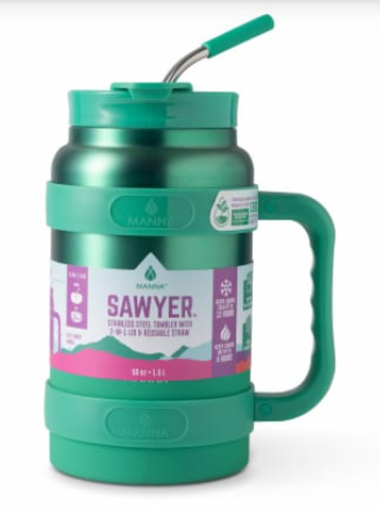Manna Sawyer Stainless Steel Tumbler 50 Oz, Green