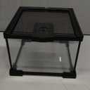 Veectgoo Small Glass Reptile Enclosure, 8x8x6 Tarantula Enclosure with Lockable Sliding Screen Top - Full View Insects Breeding Box Small Amphibians Cage for Leopard Gecko, Frog, Hermit Crab, Isopods