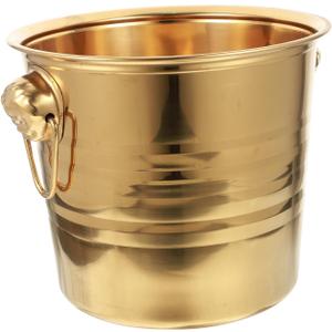 BESTOYARD 7.3Qt Stainless Steel Ice Bucket with Tiger Head Handles, Large Capacity for Home, Bar, Party, Beer, and Wine Cooling