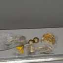 4FT acrylic curtain rod set for 48"windows, 1 1/2" diameter clear acrylic curtain rod with ten curtain rings. Two gold yellow wall mounted brackets. Modern & clear look.