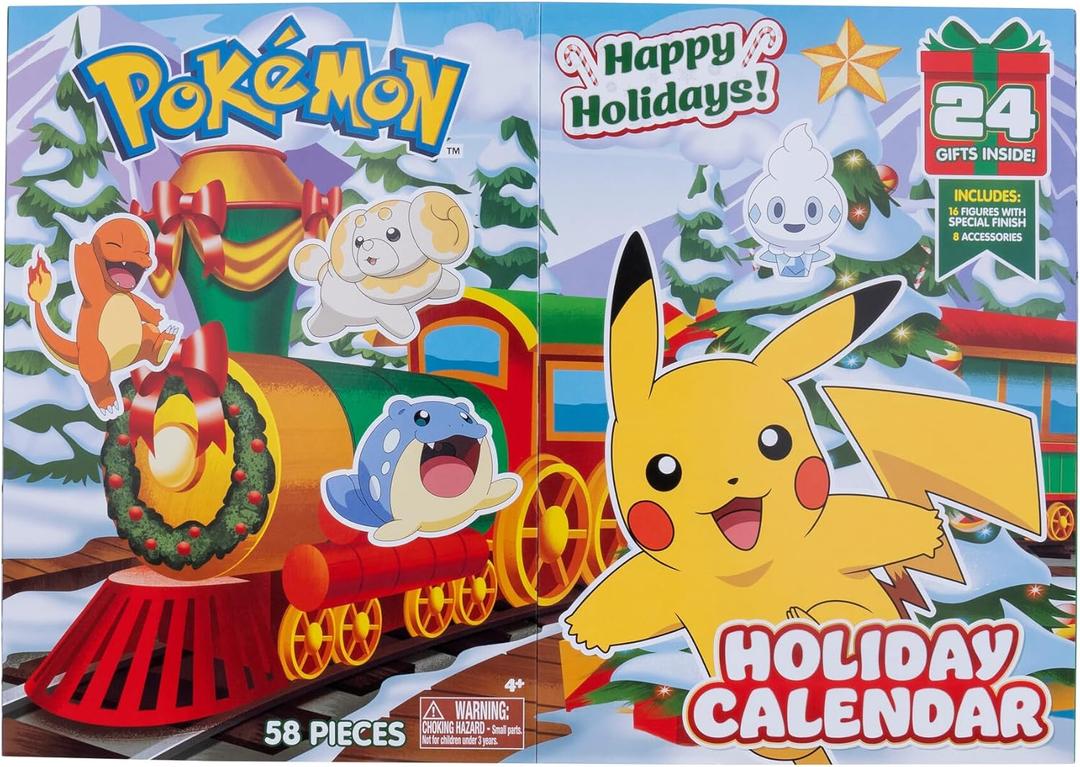 Pokmon PKW3623 Battle Figure Advent Calendar 2024, Official Pokmon Calendar with 24 Surprises, from 4 Years