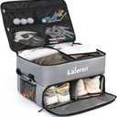 Golf Trunk Organizer, Waterproof Car Golf Locker with Separate Ventilated Compartment for 2 Pair Shoes, Golf Storage for Balls, Tees, Cap, Clothes, Gloves, Accessories, Gifts for Men, Women