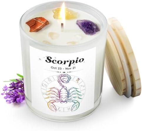 Amazon.com: Cancer Zodiac Candle Gift for Women with Crystals, Zodiac Crystals Candle, July Birthday Gifts for Her, Mom, Sister, Friends, Meditation, Yoga, Relaxation7oz : Home & Kitchen