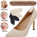 10 Pairs Heel Pads for Shoes-Heel Grips for Womens Men Shoes,Heel Pads Snugs Cushion for Shoe Too Big, Improved Shoe Fit and Comfort, Prevent Heel Slip and Blister-Pale Apricot+Black