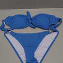ZAFUL O Ring Bandeau Bikini Sets for Women Sexy Strapless Swimsuits 2 Piece High Cut Bathing Suit, Size: L