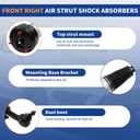 Front Right Air Suspension Strut Spring Shock Absorber Compatible for 4Matic 2005-2012 Mercedes Benz S-Class W221 4WD S350 S450 S550 Cl550 2213200538 (Front Right)