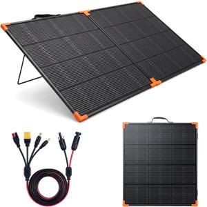 200W Portable Solar Panel, Lightweight Aluminum Frame Design Foldable Kit