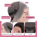 13x6 Ombre Lace Front Wig Human Hair 1B/30 Body Wave Lace Frontal Wigs Human Hair Pre Plucked 180% Density Highlight HD Lace Front Colored Wig Human Hair Glueless Balayage Wig for Women 20 Inch