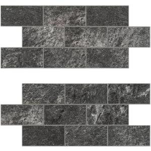 Peel and Stick Backsplash, 20-Sheet Peel and Stick Wall Tiles 13.5" x 5.8" PVC Subway Tile Stick on Backsplash for Kitchen Fireplace (Black Marble)