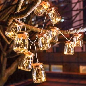 Solar Fairy Lights - Mason Jar String Lights Waterproof Hanging Outdoor Tree Lights for Yard Backyard Garden Patio Lawn Decor