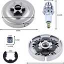 Chainsaw 7pcs Kit Sprocket Clutch Drum 3/8" for Stihl 017 018 021 023 MS170 MS180 MS210 MS230 MS250 Replacement Parts with Needle Bearing Washer E-Clip Worm Gear for 1123 640 2003, 1123 640 2073