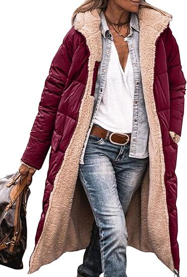 PRETTYGARDEN Women's 2025 Winter Fashion Clothes Oversized Shearling Fleece Long Coats Jackets S